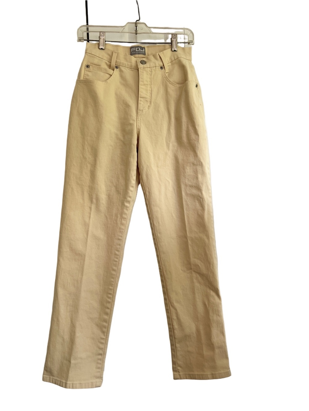 Vintage French Dressing Jeans High Waisted Straight Leg Yellow